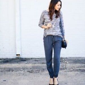 Splendid Blue Slouchy Oversized Pullover Sweater